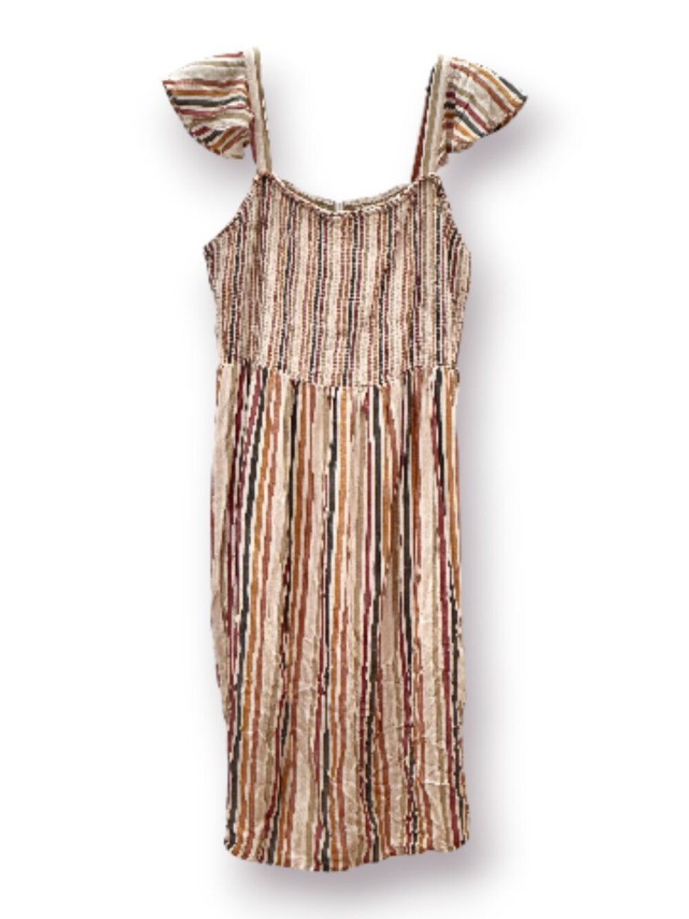 Sonoma Goods For Life Striped Smocked Flutter Sleeve Dress Size 1X NWOT